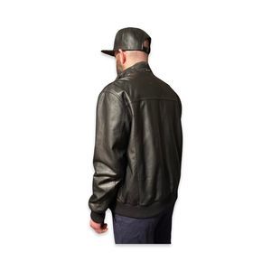 black calvin klein leather jacket